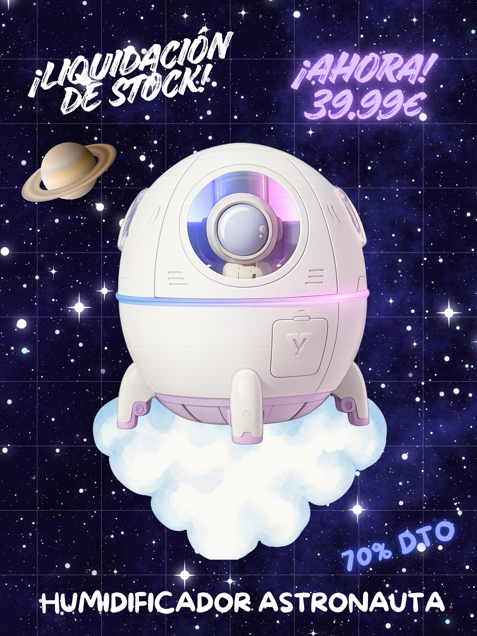 Humidificador nave astronauta